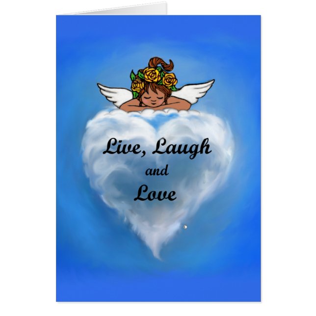 Cartão Anjo étnico vivo (Frente)