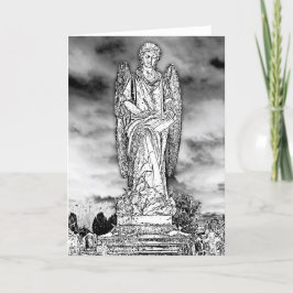 Cartão Anjo Gravestone Escrevendo