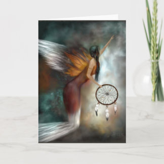 Cartão Anjo ideal do nativo americano do coletor