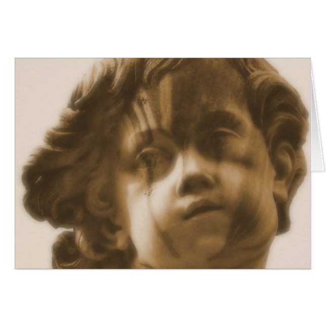 Cartão Anjo italiano romântico do renascimento (Frente horizontal)