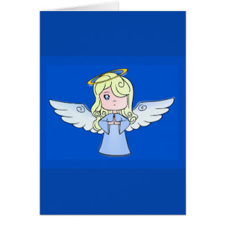 Cartão Anjo louro dos desenhos animados