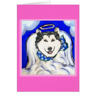 Cartão Anjo Malamute do Alasca