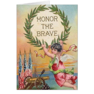 Cartão Anjo patriótico do vintage