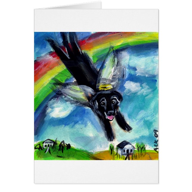 Cartão Anjo preto do laboratório (Frente)