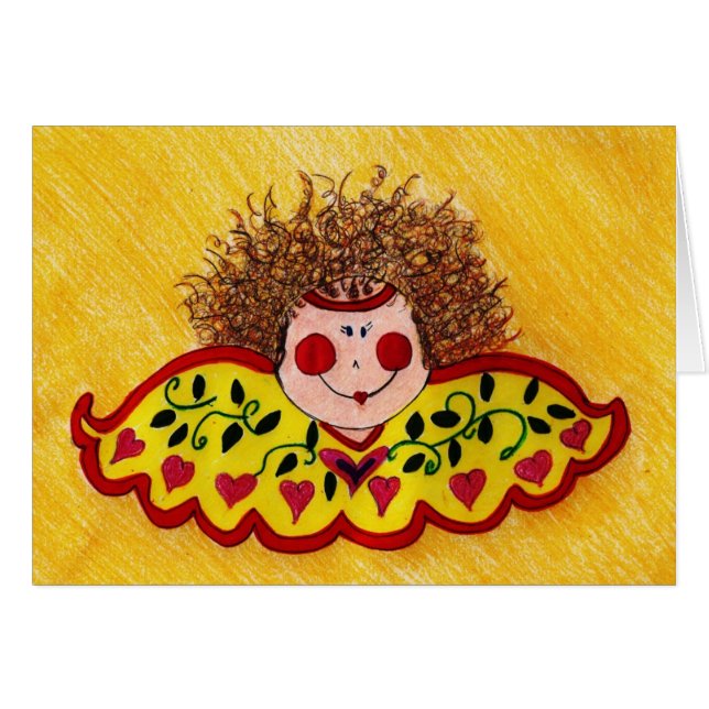 Cartão anjo selvagem do cabelo (Frente Horizontal)