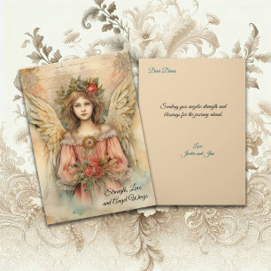 Cartão Anjo Vintage Personalizável para Qualquer Ocasião