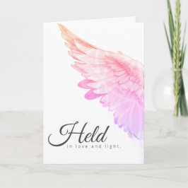 Cartão Anjos Com Você Asa de Anjo Rosa – Segurada Luz do