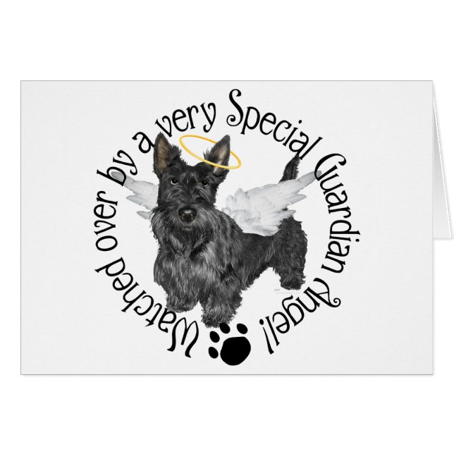 Cartão Anjos Scottish Terrier (Frente Horizontal)