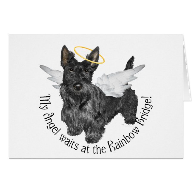 Cartão Anjos Scottish Terrier (Frente Horizontal)