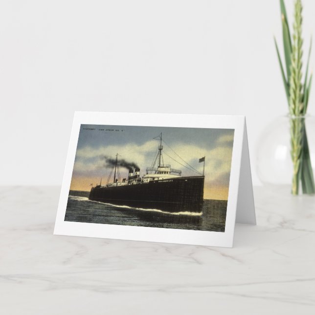 Cartão Ann Arbor Car Ferry No. 6 - Arthur K. Atkinson (Frente)