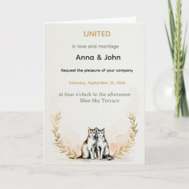 Cartão Anna & John – UNIDOS no Amor e no Casamento