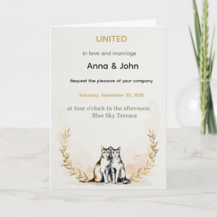 Cartão Anna & John – UNIDOS no Amor e no Casamento