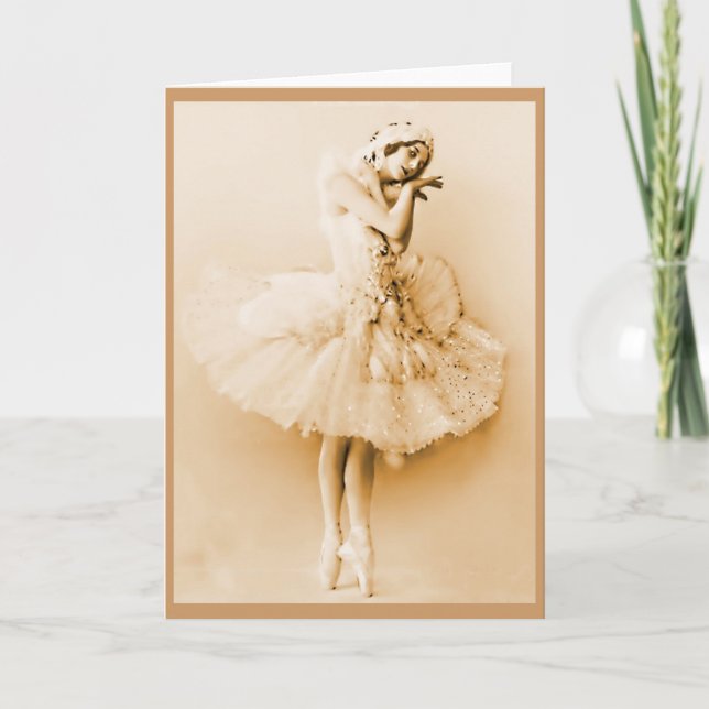 Cartão Anna Pavlova_The Dying Swan (Frente)