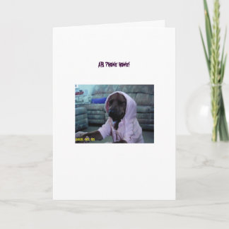 Cartão AnnaBelle em seu novo macacão rosa