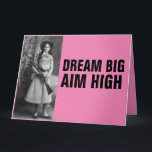 Cartão Annie Oakley Funny Cowgirl BIRTHDAY JUMBO Cards<br><div class="desc">Sonhe grande. Mire alto. Cartão de vaquinha.</div>
