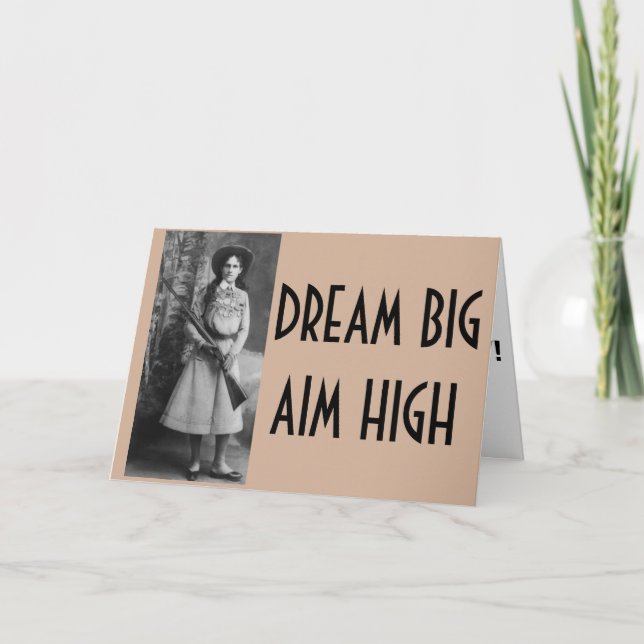 Cartão Annie Oakley Funny Cowgirl Cards (Frente)