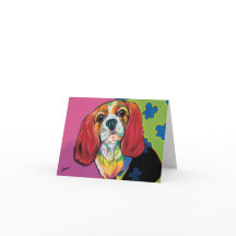Annie the Therapy Dog Note Card by Ron Burns