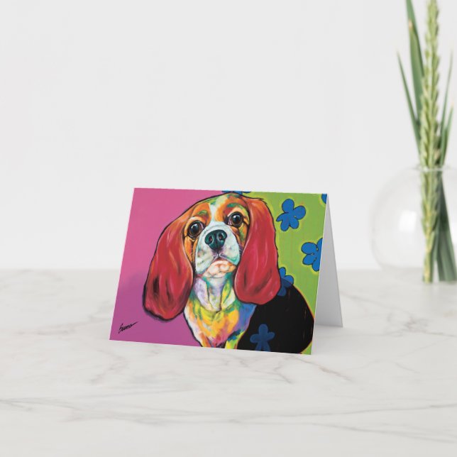 Cartão Annie the Therapy Dog Note Card by Ron Burns (Frente)