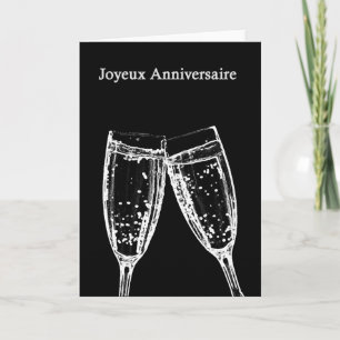 Cartão anniversaire do joyeux/feliz aniversario