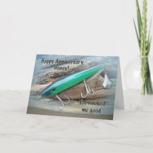 Cartão Anniversary - AJS Green Swimmer Fishing Lure