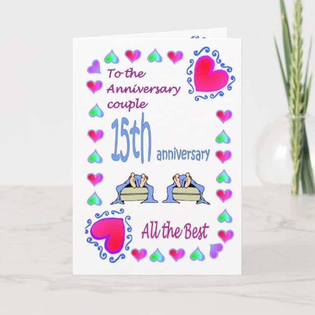 Cartão Anniversary card - 15th feet (Frente)