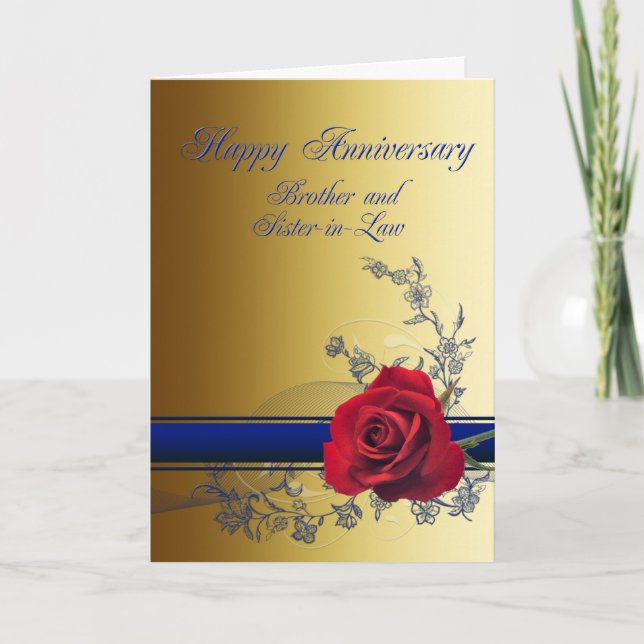 Cartão Anniversary card for Brother and Sister-in-law (Frente)
