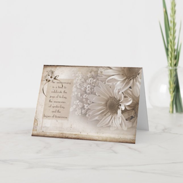 Cartão Anniversary Daisies (Frente)