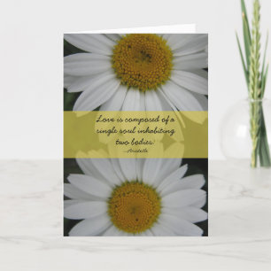Cartão Anniversary--Daisies, Aristotle Quote