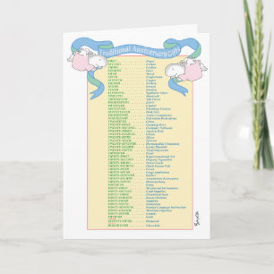 Cartão ANNIVERSARY GIFTS Boynton