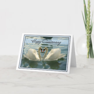 Cartão Anniversary Swans