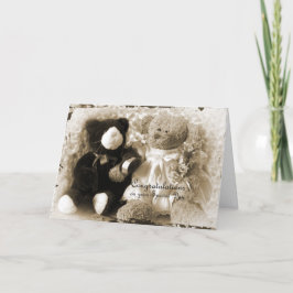Cartão Anniversary-Wedding - Bear and Plush