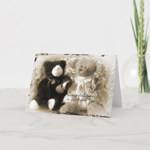 Cartão Anniversary-Wedding - Bear and Plush