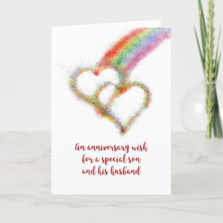 Cartão Anniversary Wish for Son and his Husband