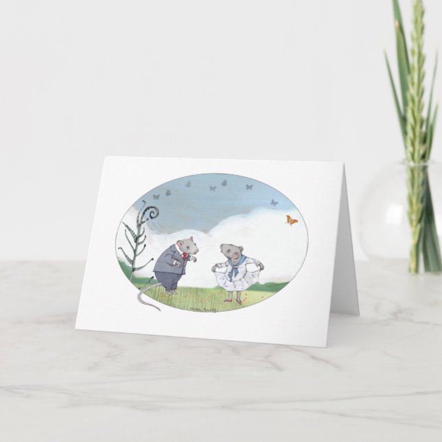 Cartão Anniversay Mice (Frente)