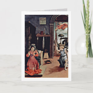 Cartão Annunciation By Lorenzo Lotto