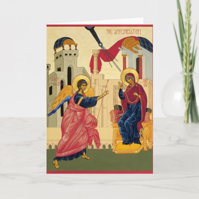 Cartão Annunciation Icon Greeting Card (Frente)