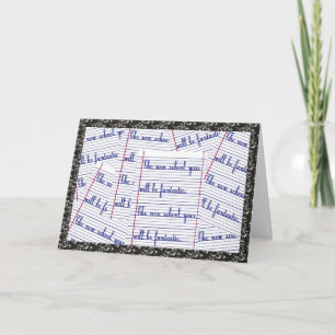 Cartão Ano da escola nova