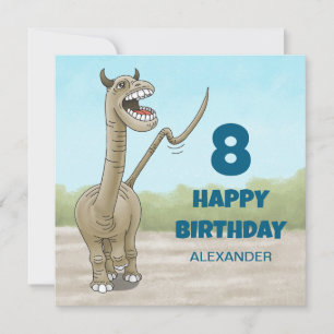 Cartão Ano de aniversário de dinossauro