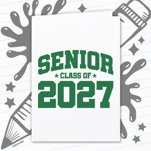 Cartão Ano de Graduação Escola Verde Turma de 2027