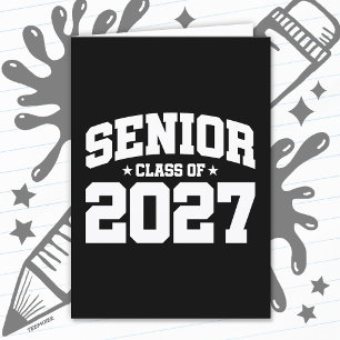 Cartão Ano de Graduação Orgulho Escolar Turma de 2027
