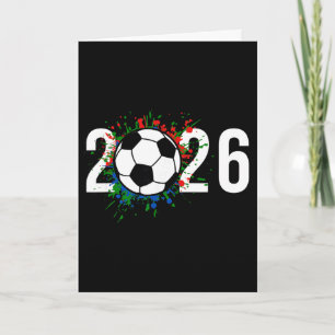 Cartão Ano de Jogo de Futebol de 2026 Jogadores Treinador