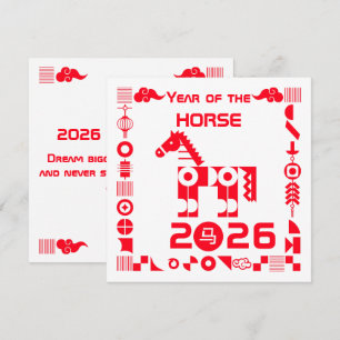 Cartão Ano do Cavalo 2026
