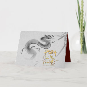 Cartão Ano do Dragão Original Vietnamita 2024 HGC