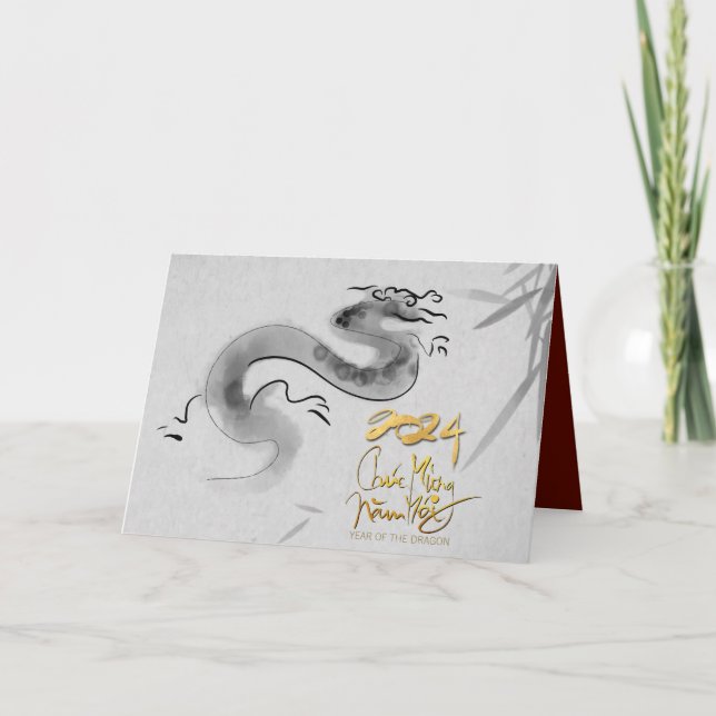 Cartão Ano do Dragão Original Vietnamita 2024 HGC (Frente)
