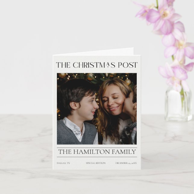 Cartão Ano em Revisão Jornal de Natal 6 Fotos dobradas (Orquídea)