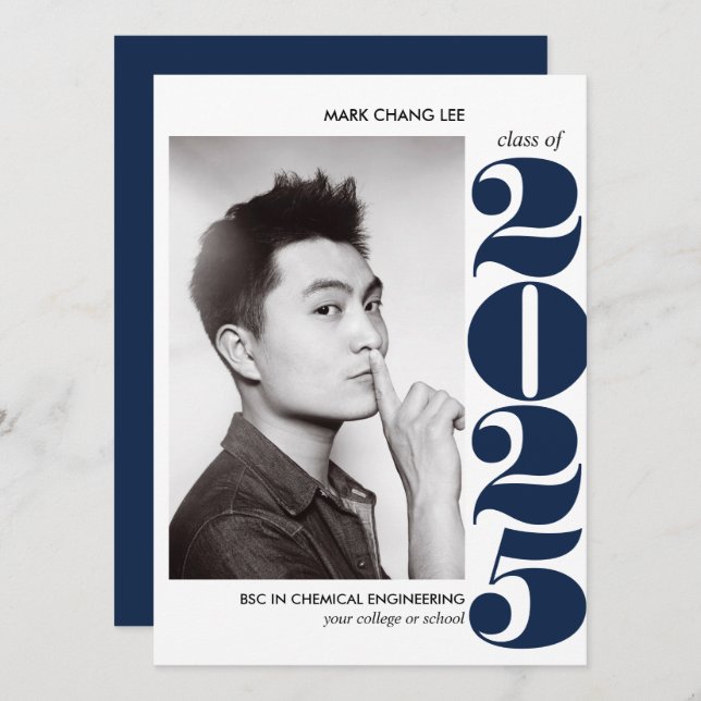 CARTÃO ANO EPIC | FOTO DE FORMATURA DA FACULDADE AZUL MAR (Frente/Verso)