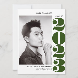 CARTÃO ANO EPIC GRADUAÇÃO DE FOTOS EM NEGRITO VERDE