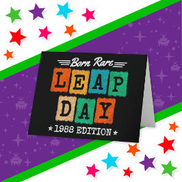 Cartão Ano Leap Ano 1988 Nascer Rare 1988 Dia do Salto An