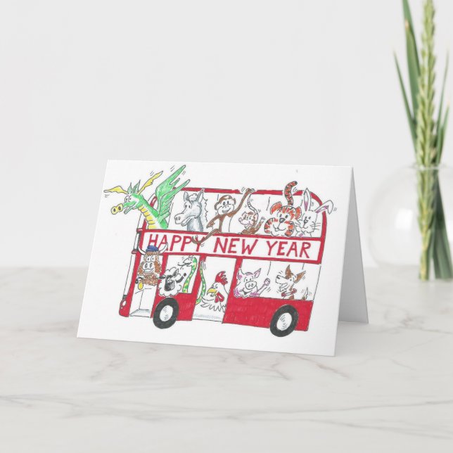 Cartão Ano Novo Chinês - Ano do Boi (Frente)