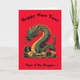 Cartão Ano Novo chinês do dragão